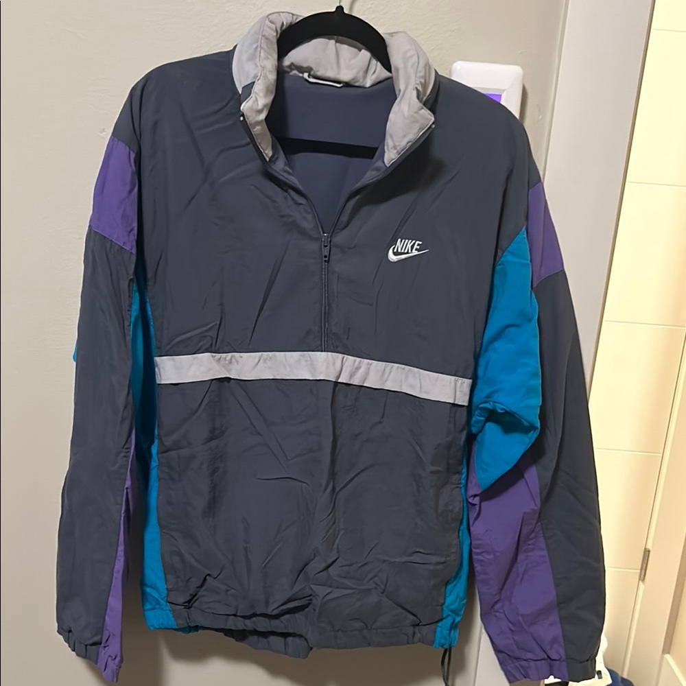 Nike Men's Gray and Purple Jacket